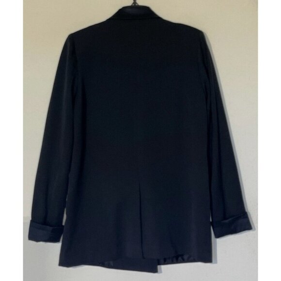 Zara Double Breasted Long Tuxedo Blazer Jacket - Picture 4 of 8